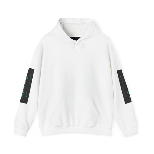 Hoodie Signature Alexxe.Vixen — vue de face, blanc.