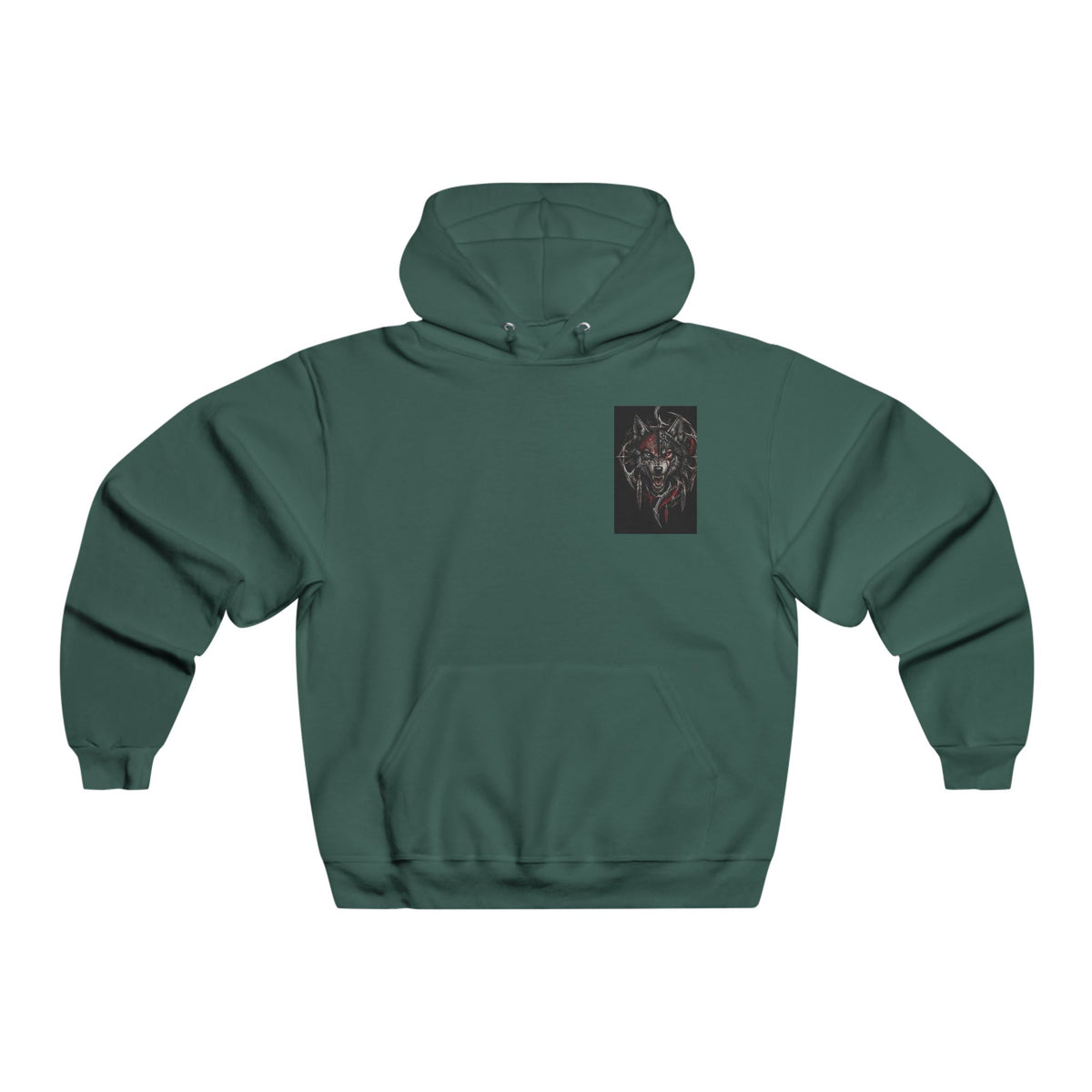 Hoodie Loup Rugissant Noir & Rouge – Alexxe.Vixen