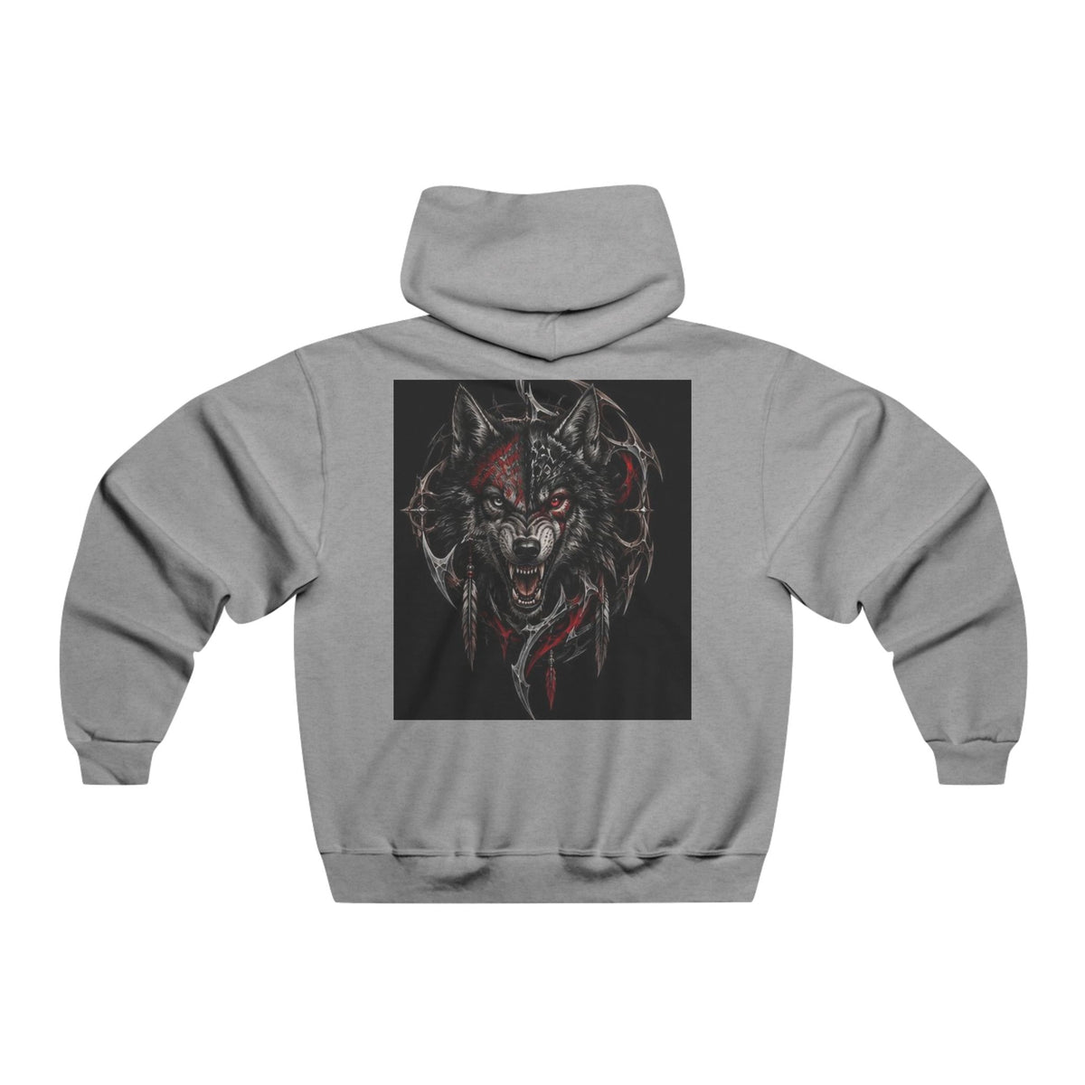 Hoodie Loup Rugissant Noir & Rouge – Alexxe.Vixen